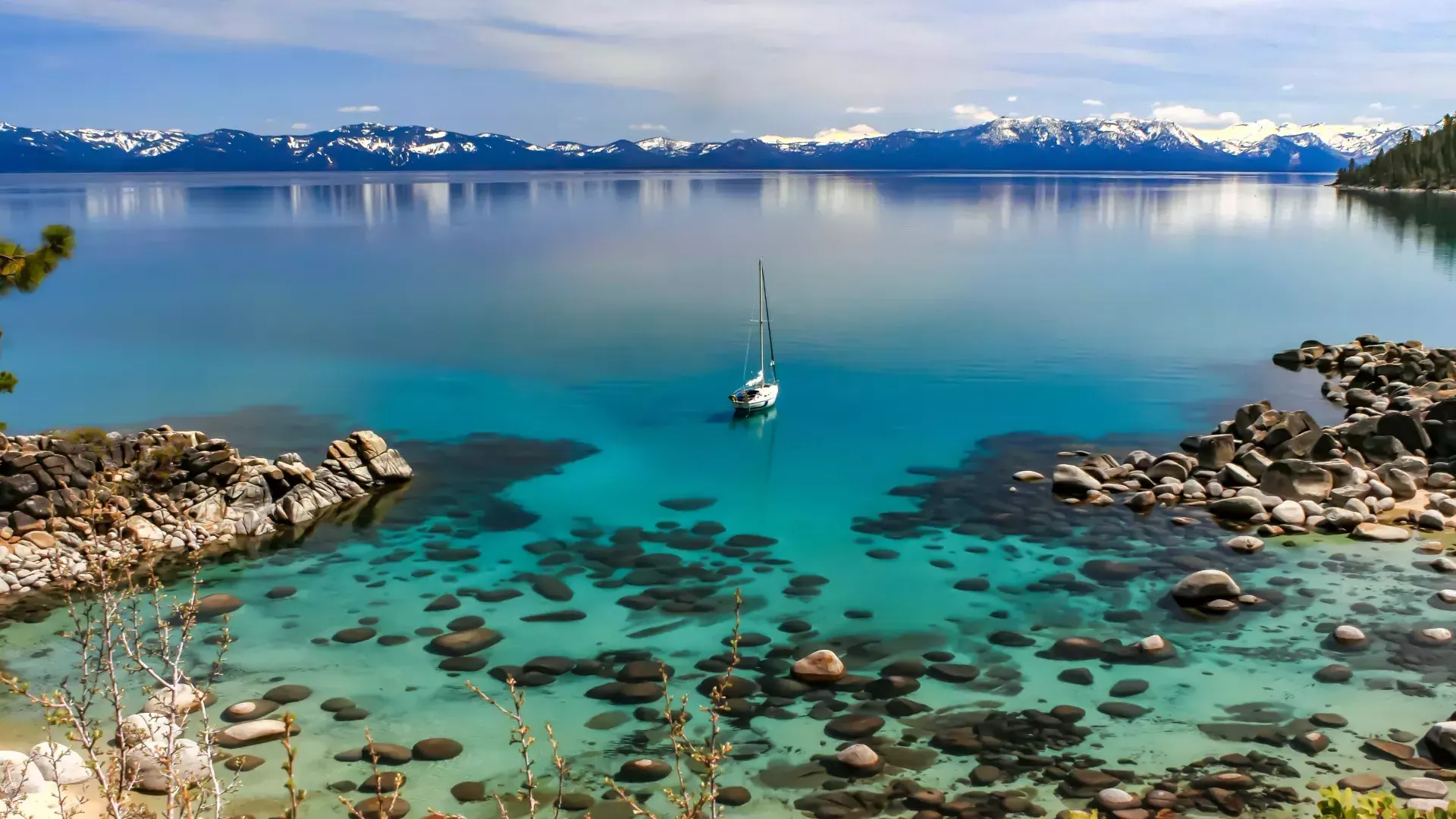 太浩湖清澈湛蓝的湖水